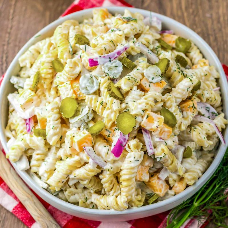 Dill Pickle Pasta Salad