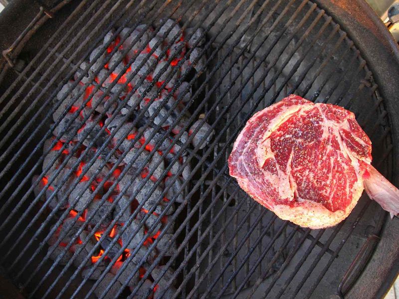 Grilling With Charcoal Too Close To The Food