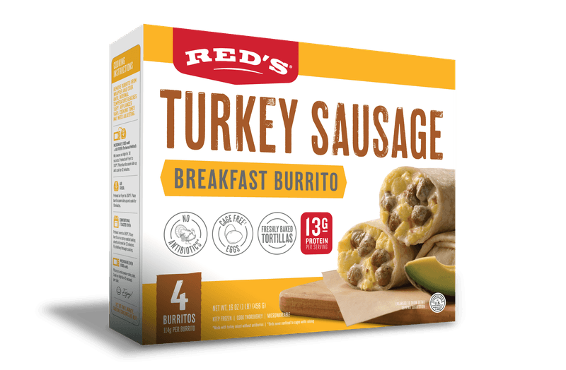 Red's Turkey Sausage Breakfast Burritos