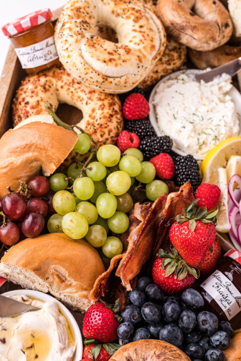 Grape And Cream Cheese Bagels