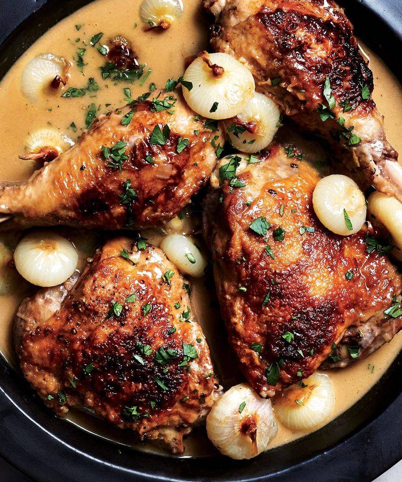 Braised Turkey Legs With Herbed Gravy