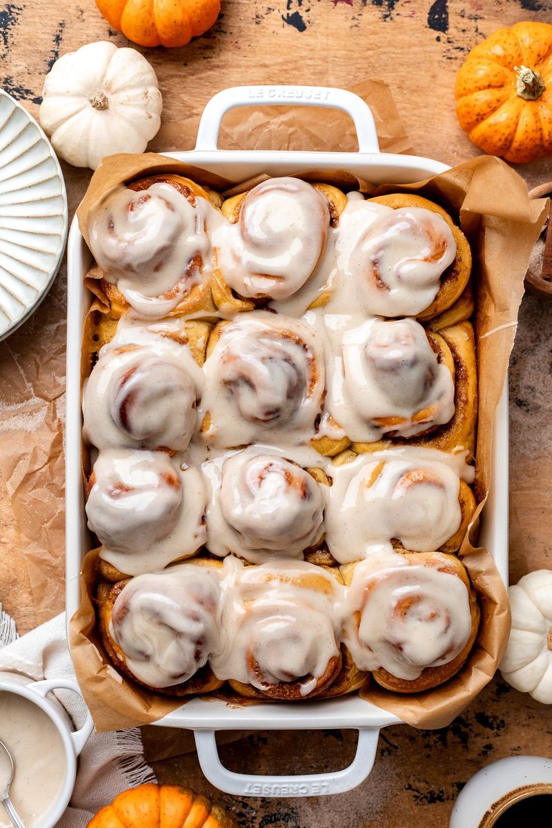 Pumpkin Spice Cinnamon Rolls
