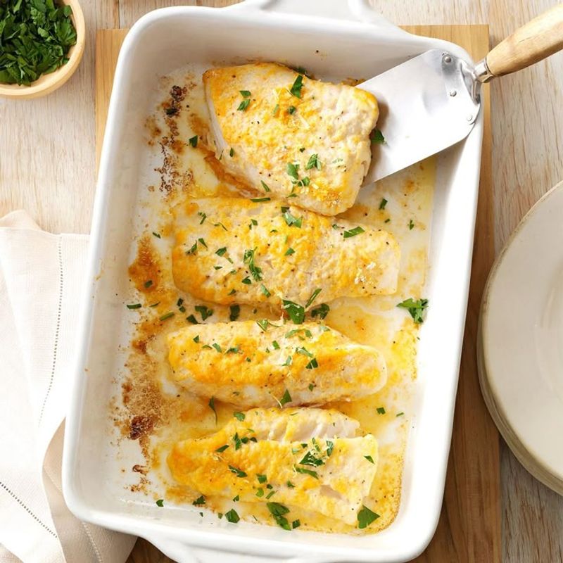 Lemony Parsley Baked Cod
