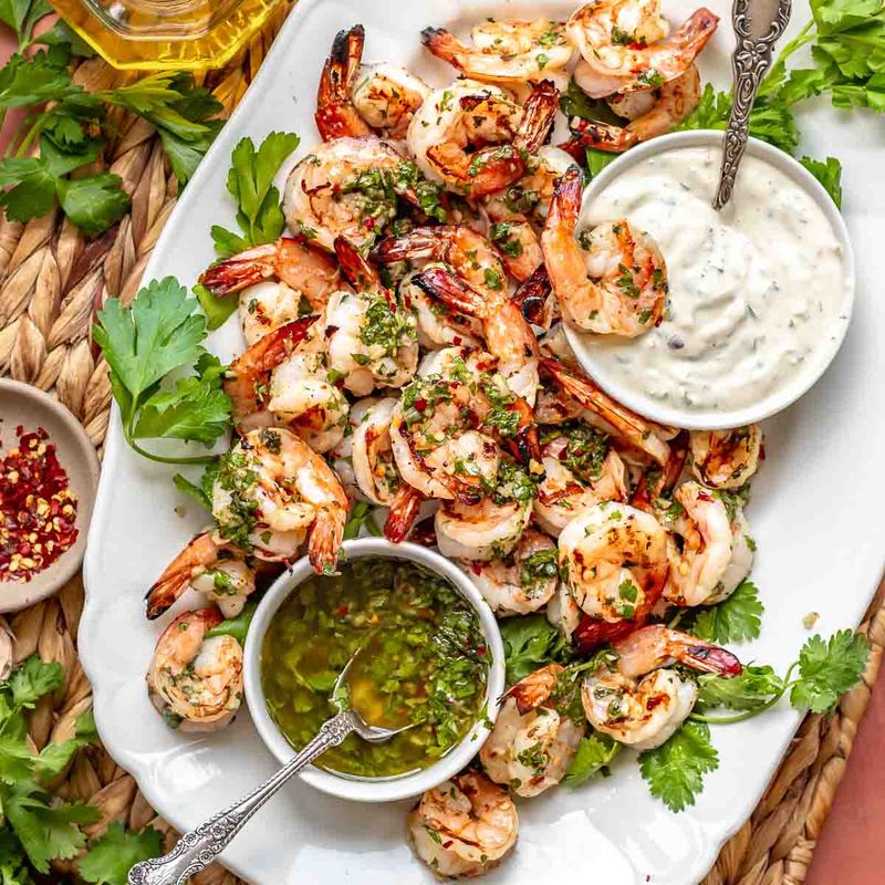 Lime And Dill Chimichurri Shrimp