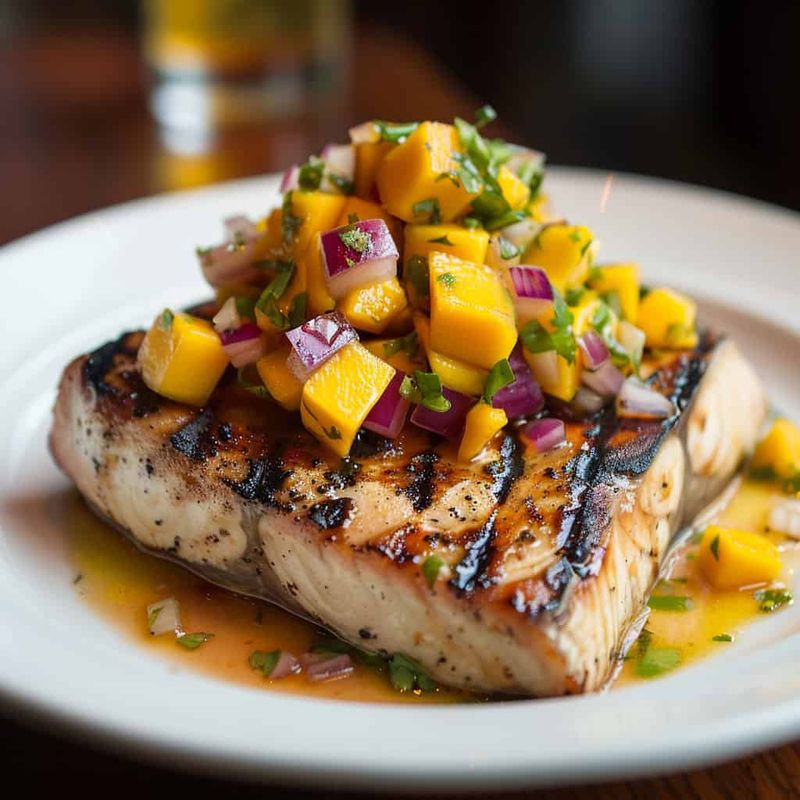 Grilled Swordfish With Mango Salsa