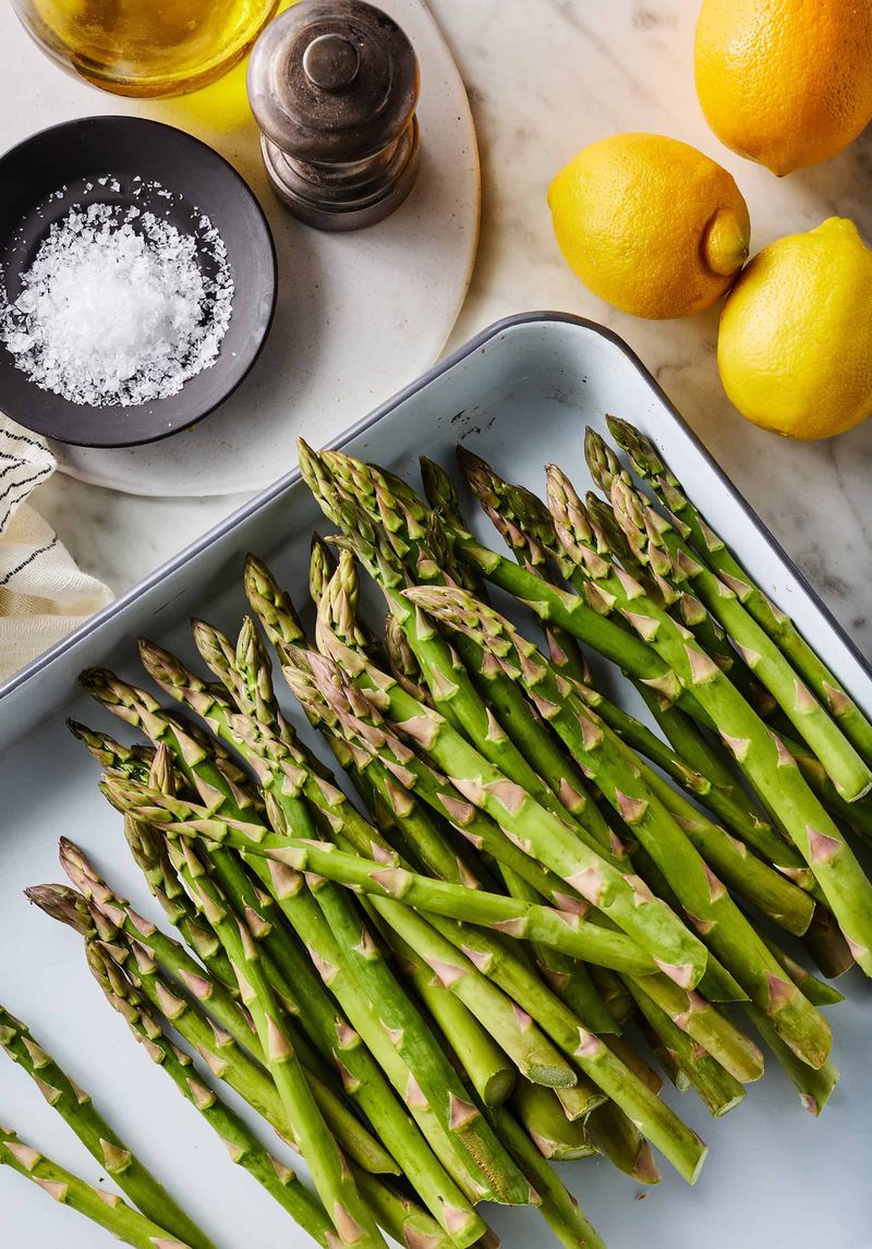 Charred Lemon Garlic Asparagus
