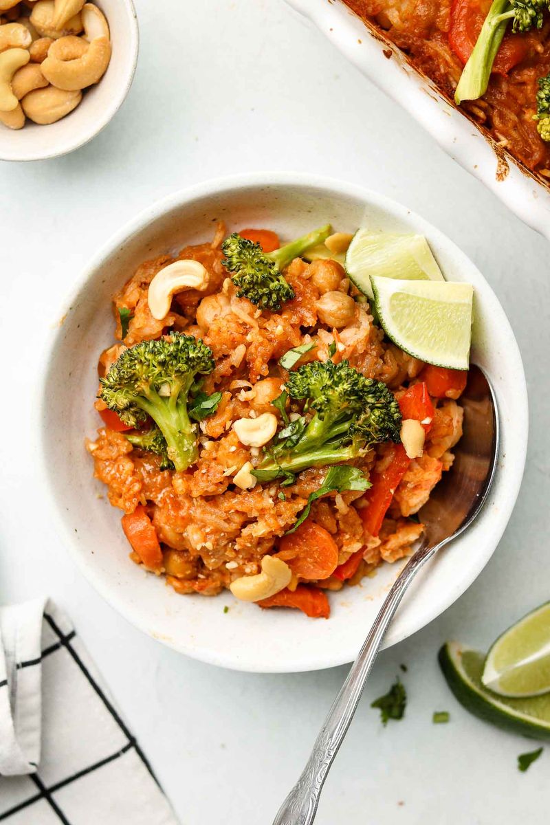 Thai-Inspired Coconut Curry Noodle Bake