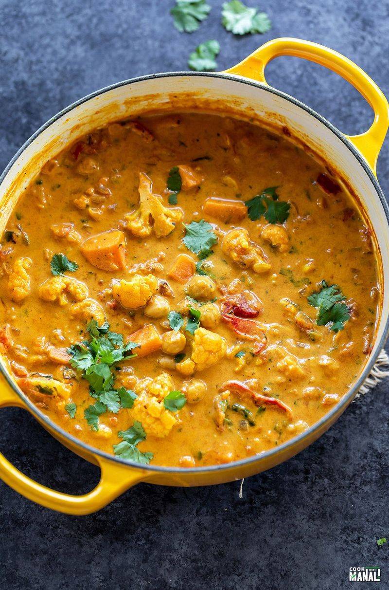 Creamy Coconut Curried Vegetables