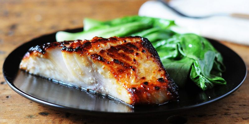 Miso Glazed Cod With Summer Vegetables