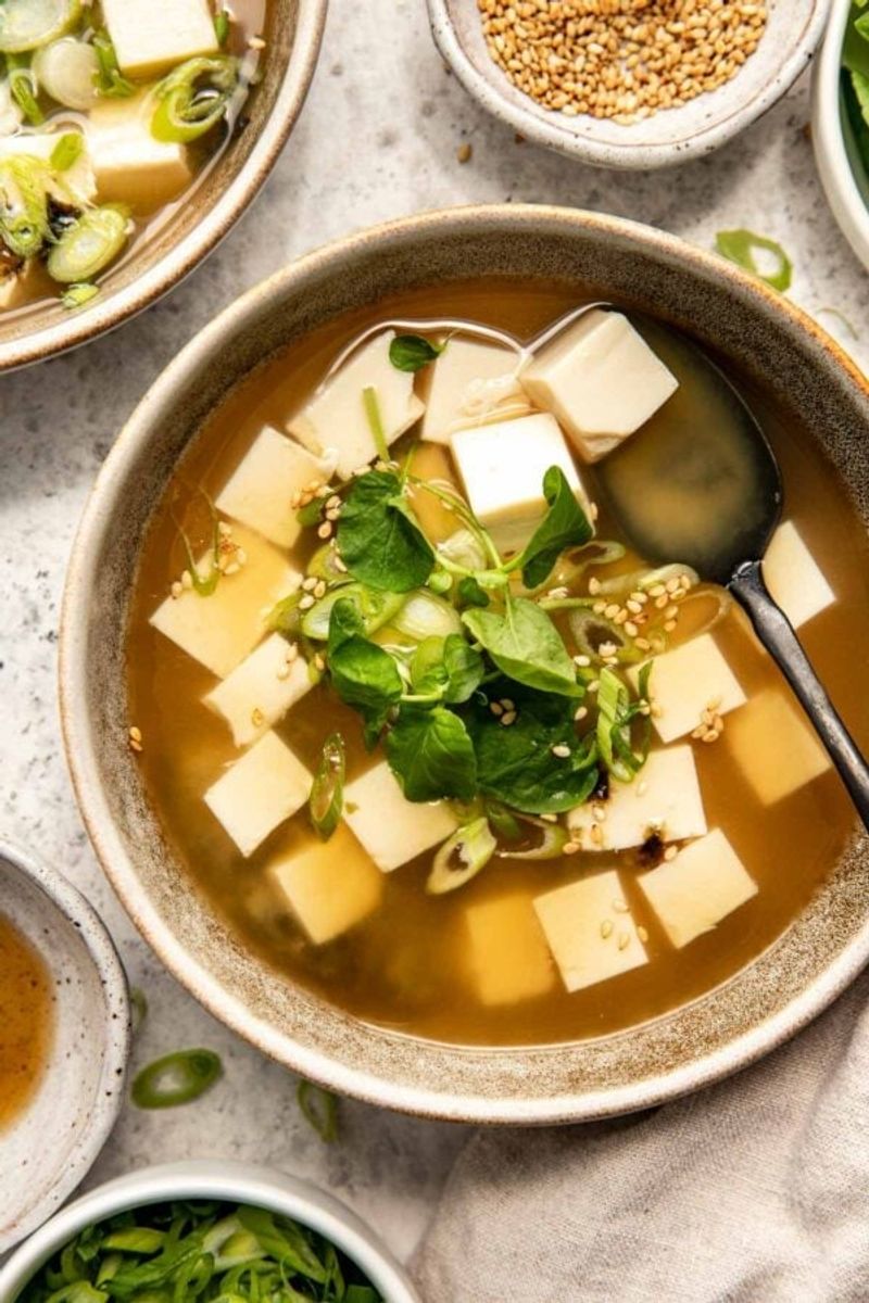 Miso Soup With Fish And Tofu (Japanese-Style)