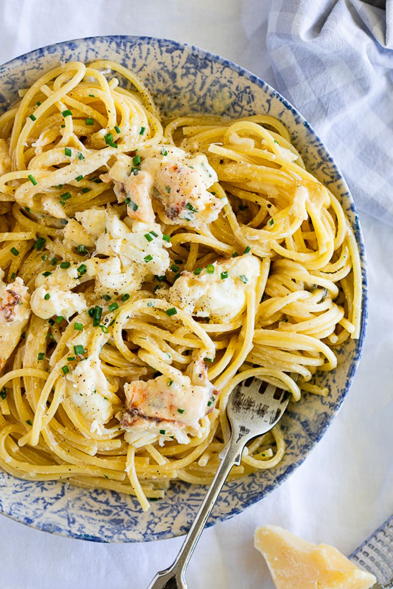 Lobster Pasta In Creamy White Wine Sauce