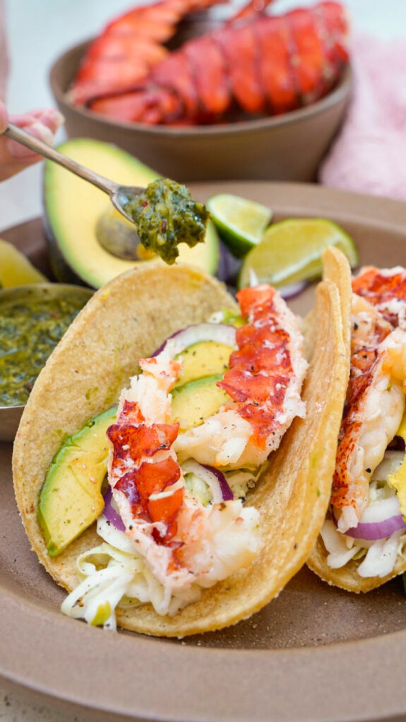 Lobster Tacos With Slaw And Lime