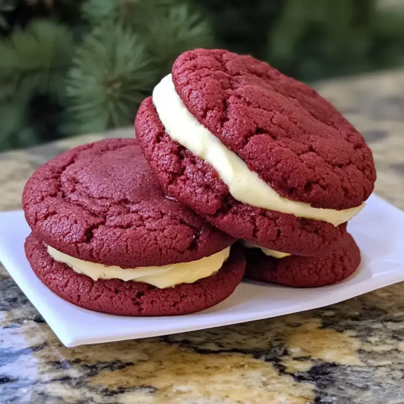 Frozen Red Velvet Ice Cream Sandwiches
