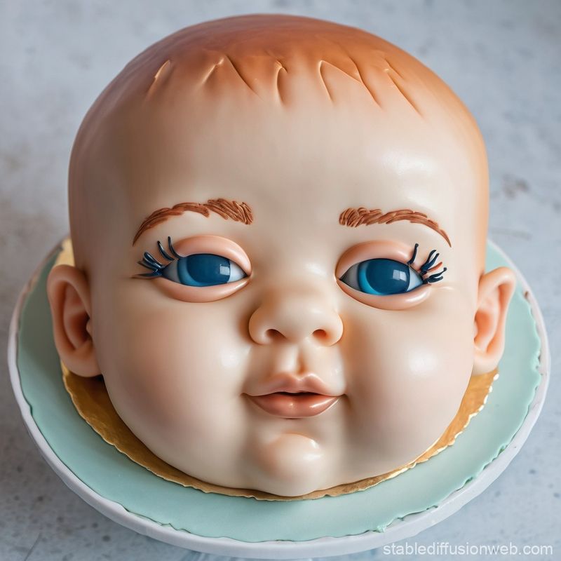 Baby Head Cake