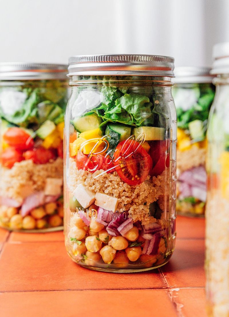 Mason Jar Layered Salads