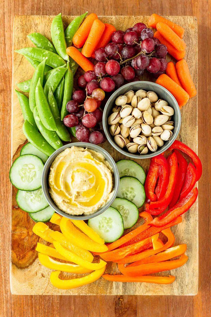 Snack On Hummus And Veggies