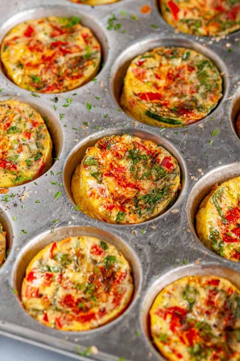 Mini Frittatas In Muffin Tins