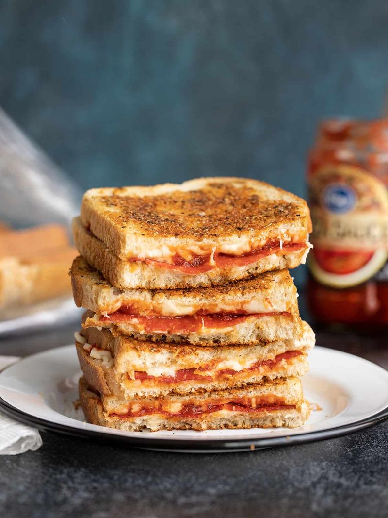 Pizza Toast With Pre-Made Sauce