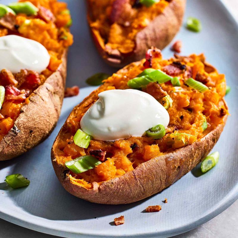 Microwave Loaded Sweet Potato
