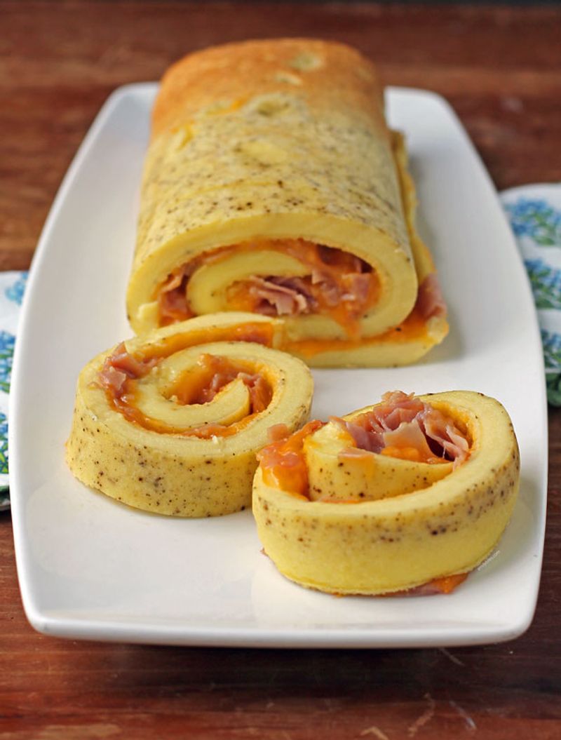 Rolled Meat And Cheese Frittata