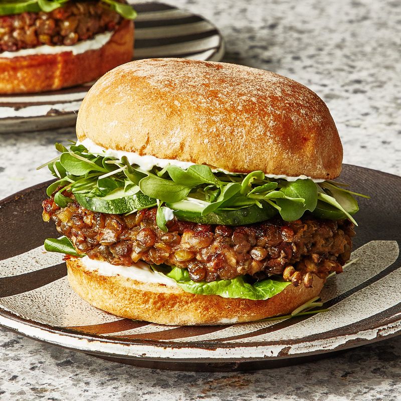 Spicy Lentil And Walnut Burgers