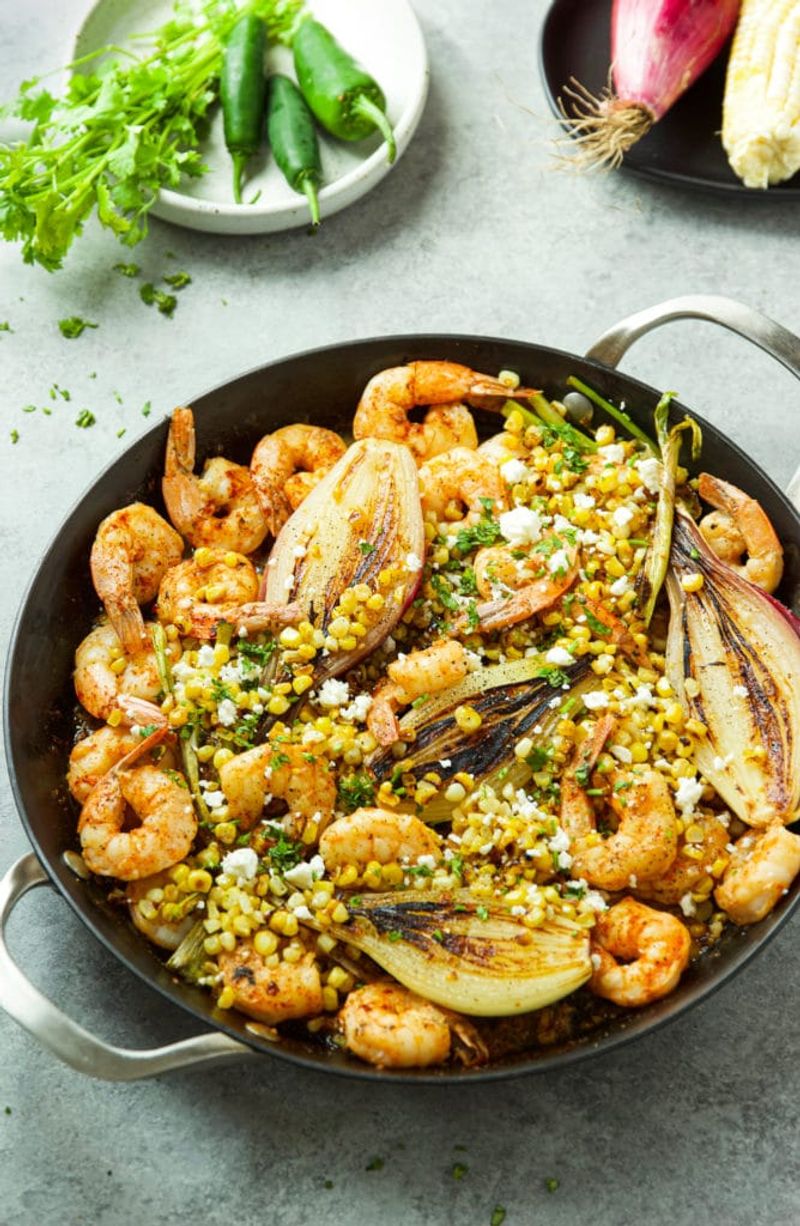 Zesty Shrimp & Corn Skillet