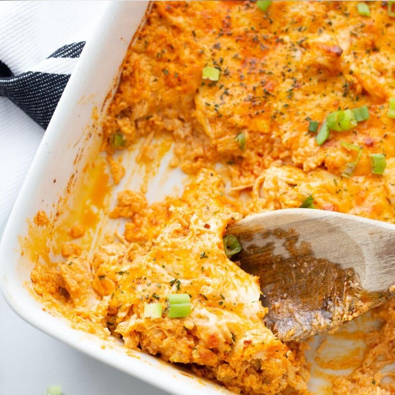Buffalo Chicken Cauliflower Bake