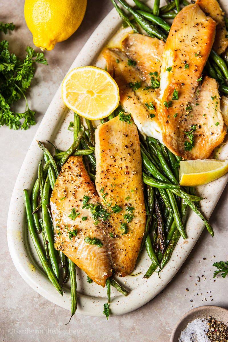 Lemon Dill Tilapia With Green Beans