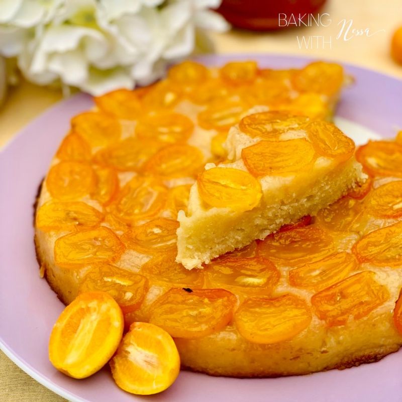 Kumquat Almond Upside-Down Cake