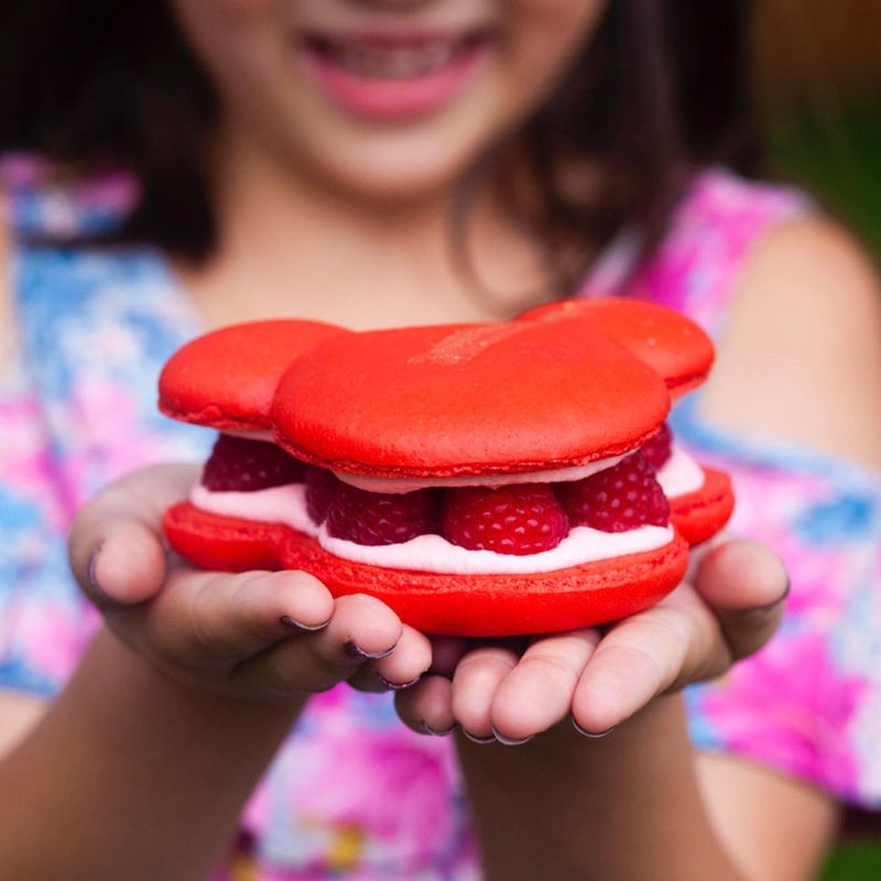 Raspberry Rose Mickey Macaron
