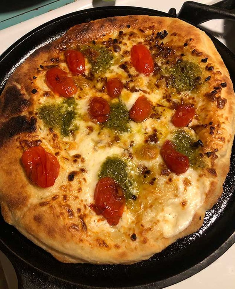 Trader Joe’s Roasted Garlic & Pesto Pizza