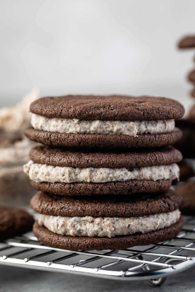 Sour Cream Chocolate Sandwich Cookies