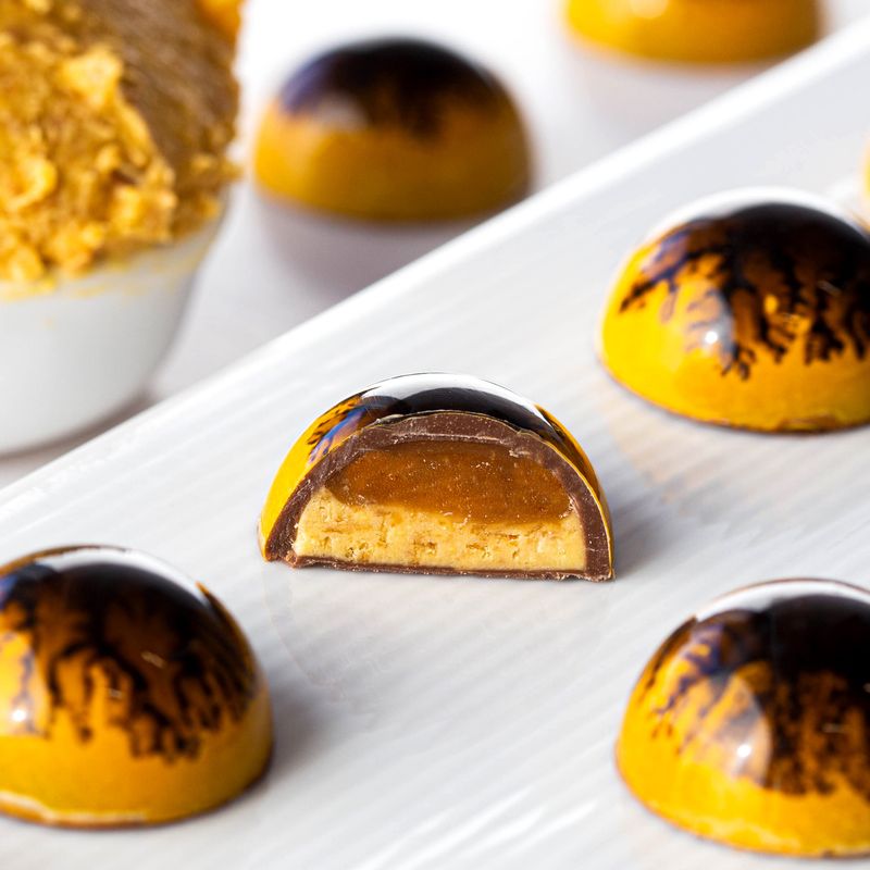Passion Fruit Caramel Shells