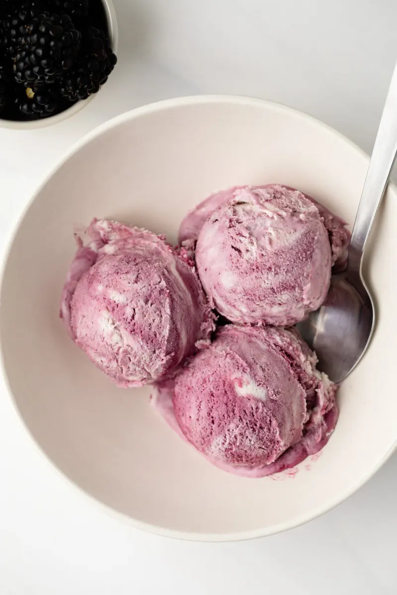 No-Churn Blackberry Ice Cream