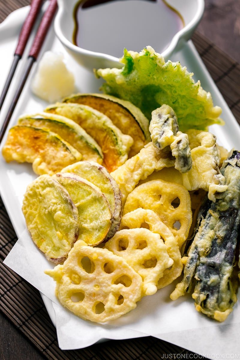 Tempura Vegetables: 340-360°F For Airy Crispness