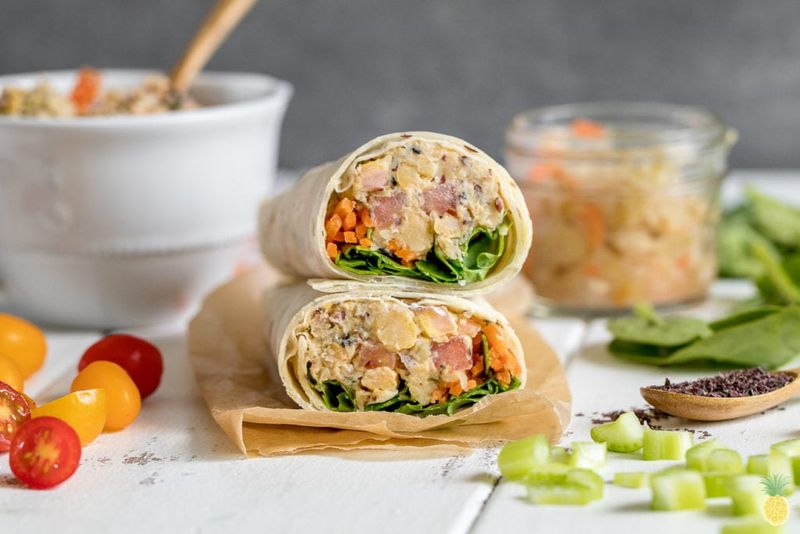Smashed Chickpea Salad Wraps