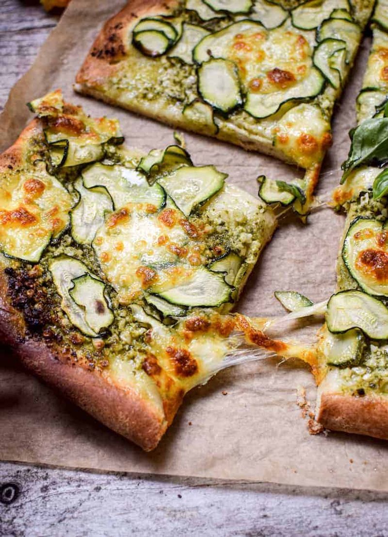 Pesto Zucchini Pizza