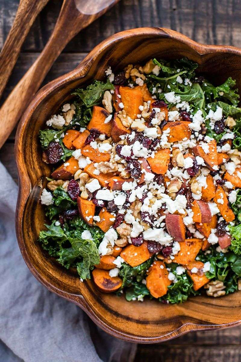 Sweet Potato, Kale, And Goat Cheese