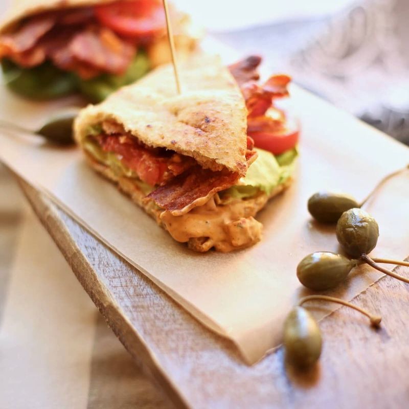 Naan BLT Sandwich