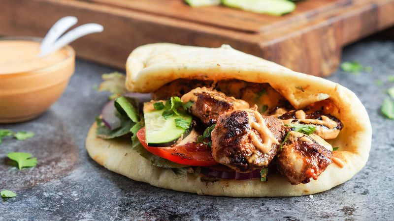 Chicken Shawarma Naan Wrap