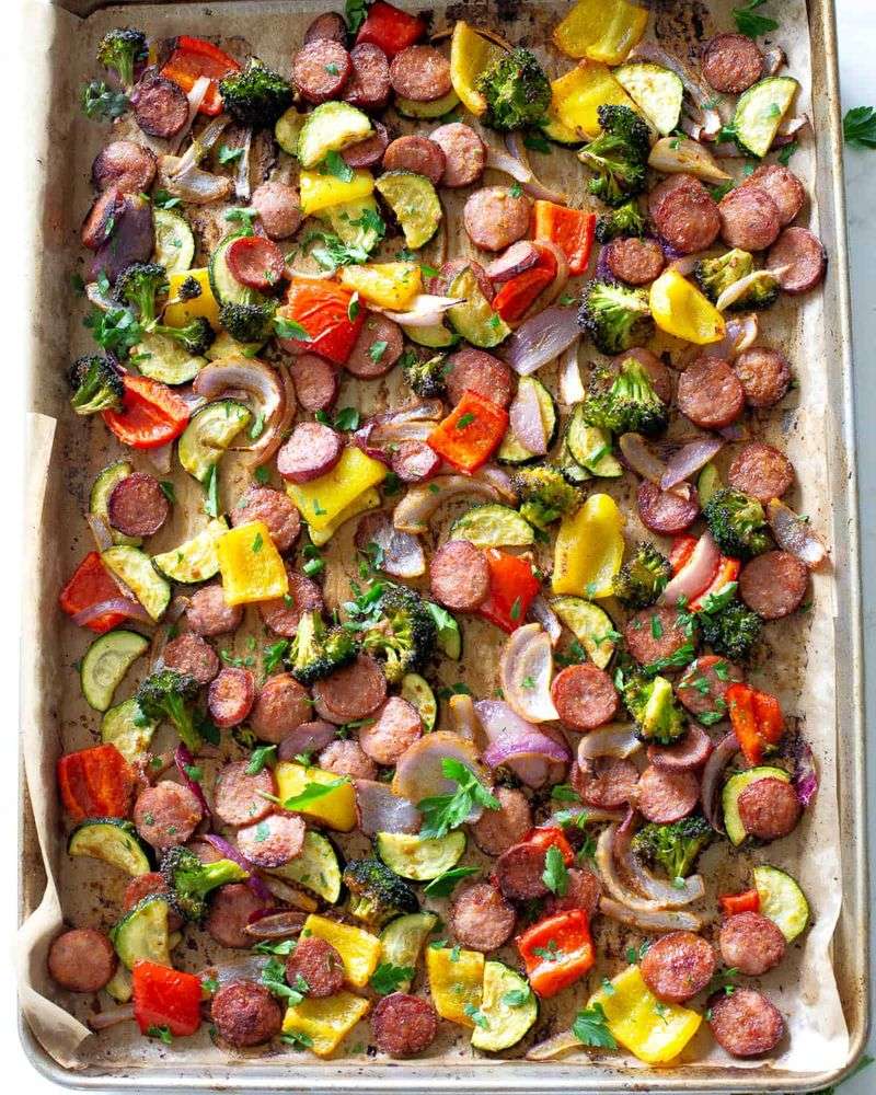 Sausage And Veggie Sheet Pan Dinner