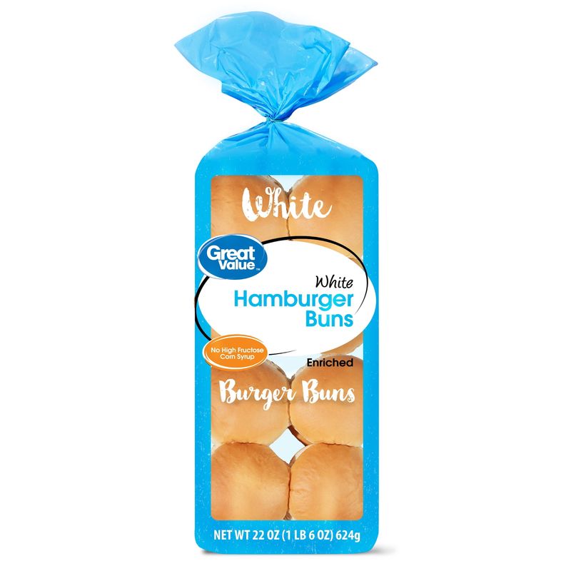 Great Value White Hamburger Buns
