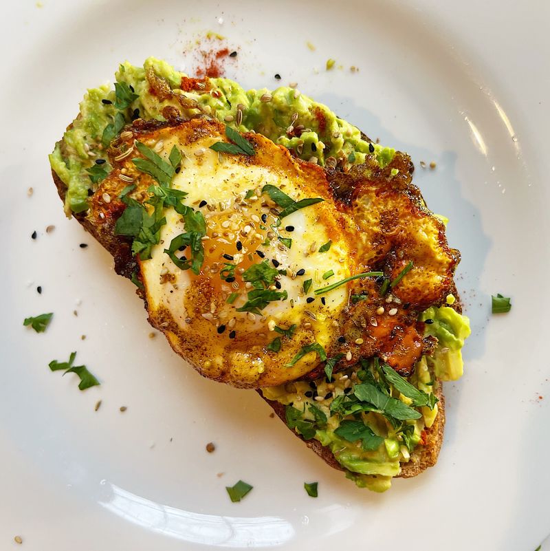 Smashed Avocado & Turmeric Egg Toast