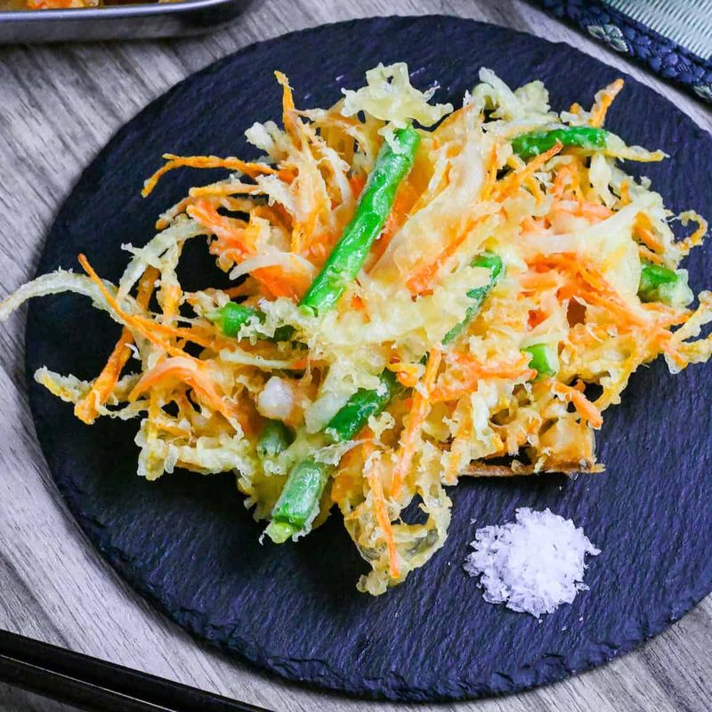 Crispy Carrot Top Tempura