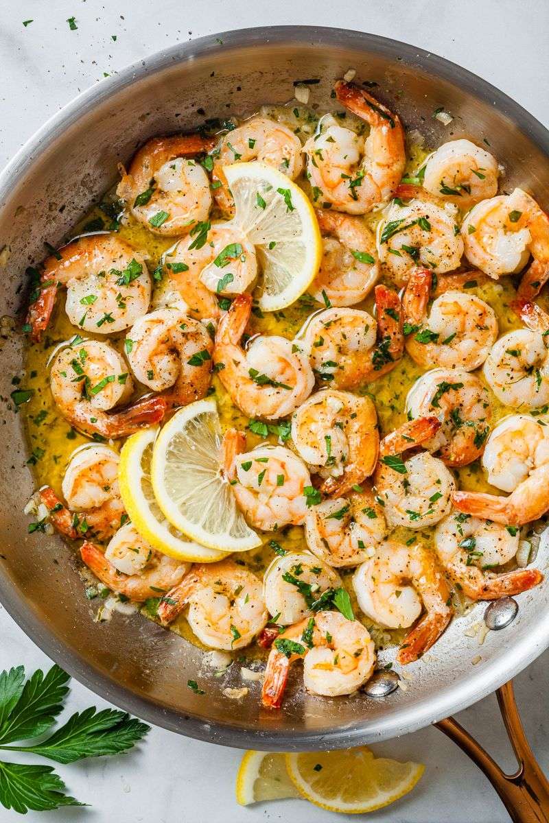 Lemon Garlic Shrimp With Herbs