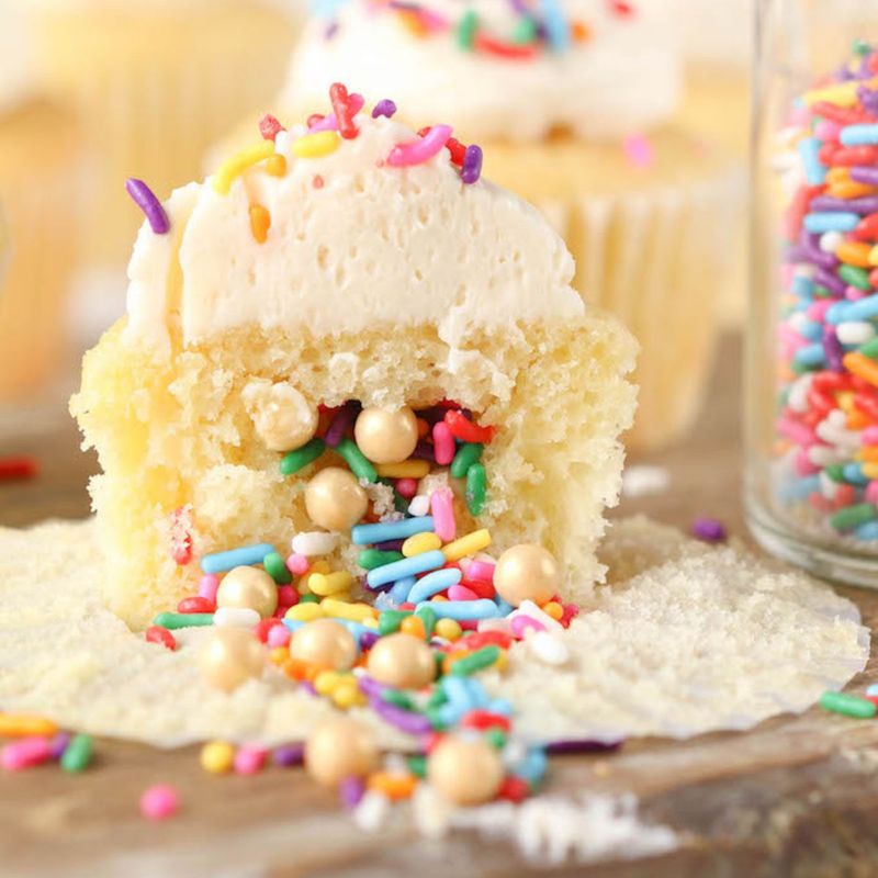 Funfetti Surprise Cupcakes