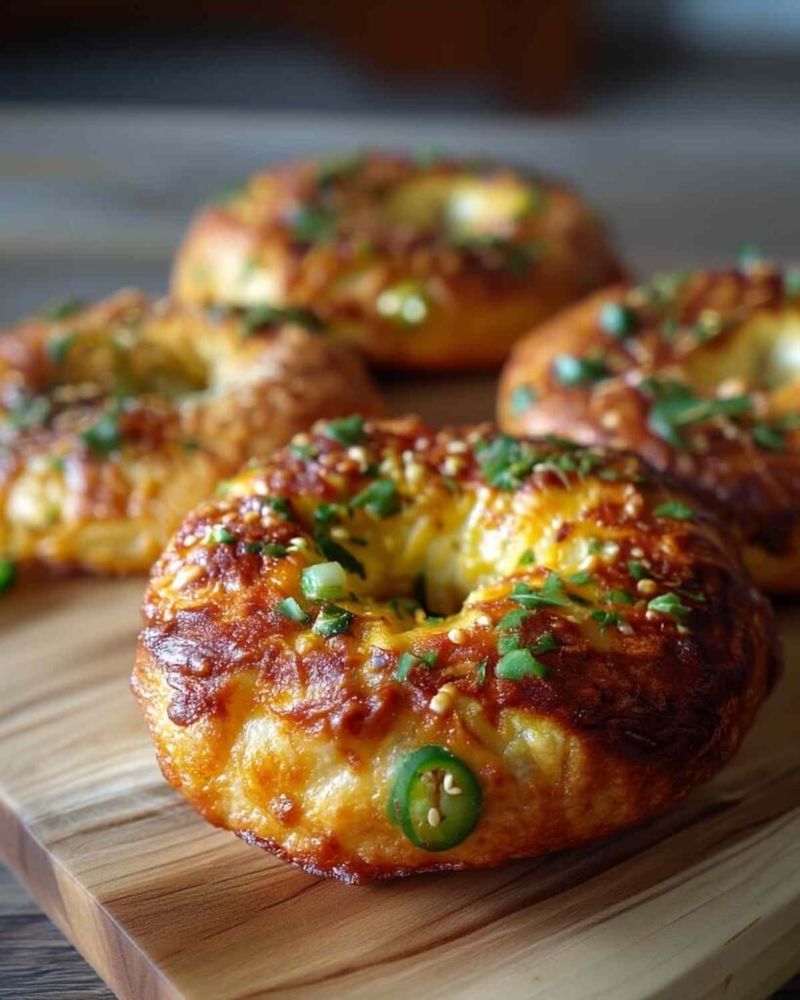 Jalapeño Cheddar Bagel