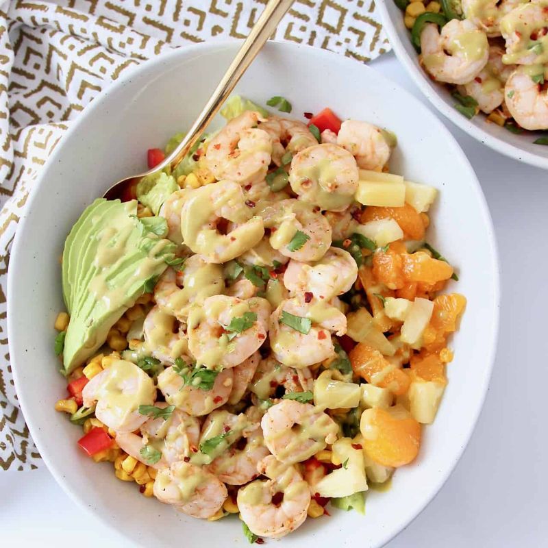 Grilled Jerk Shrimp Orzo Salad