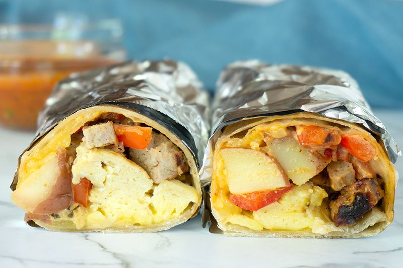 Campfire Breakfast Burritos