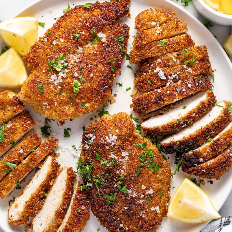 Parmesan Crusted Chicken Cutlets